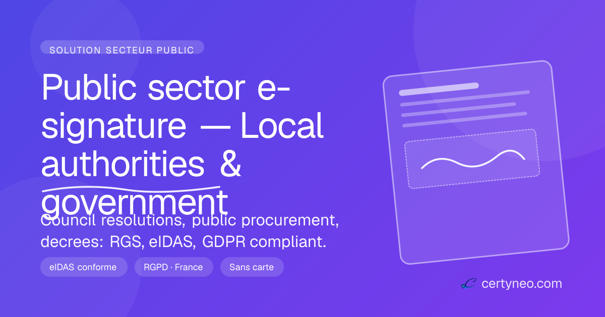 Public sector e-signature — local authorities & government bodies